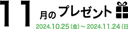 11月のプレゼント