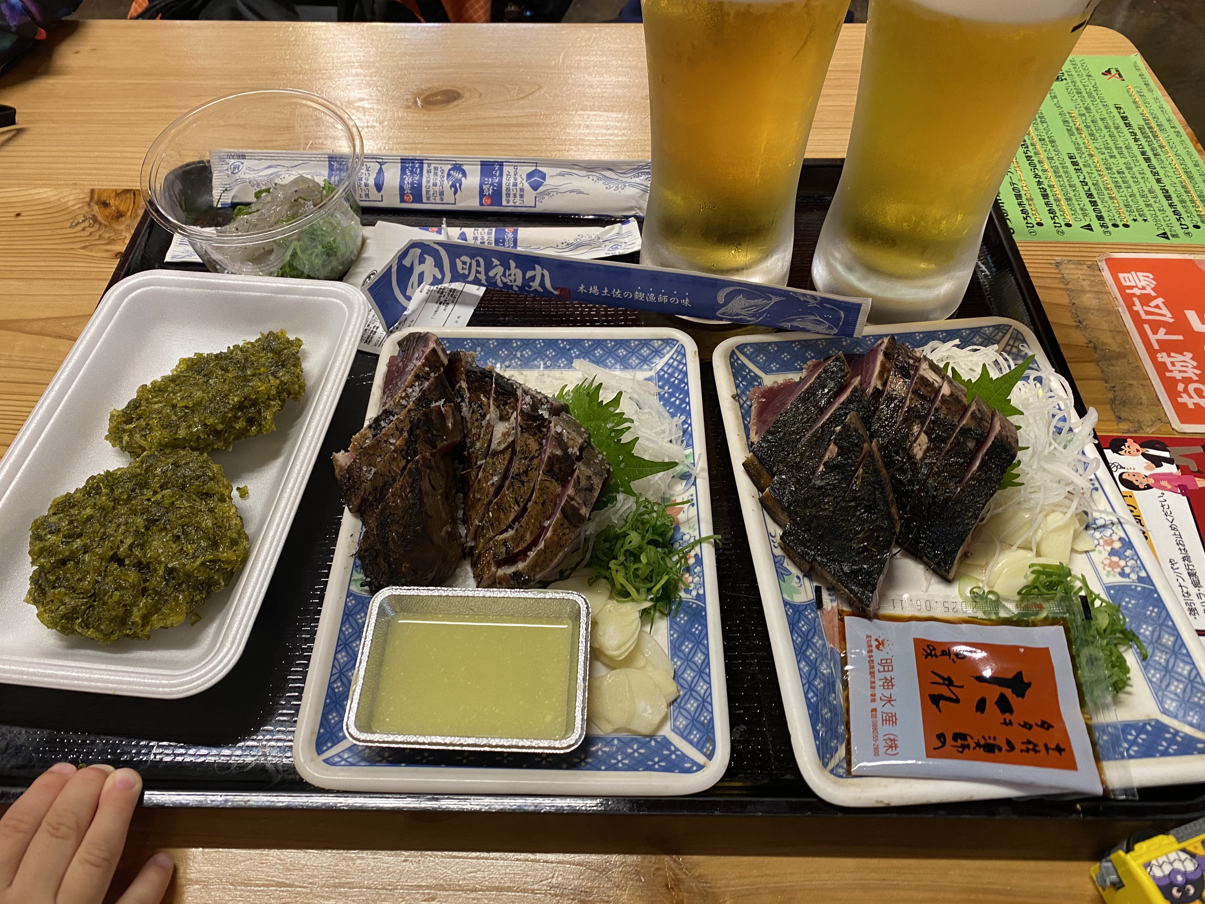 ひろめ市場で食べた鰹