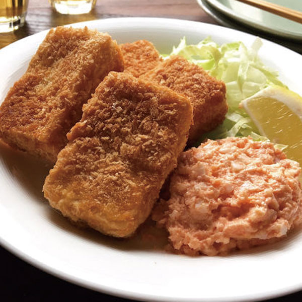 高野豆腐のカツ たらこタルタルソース添え